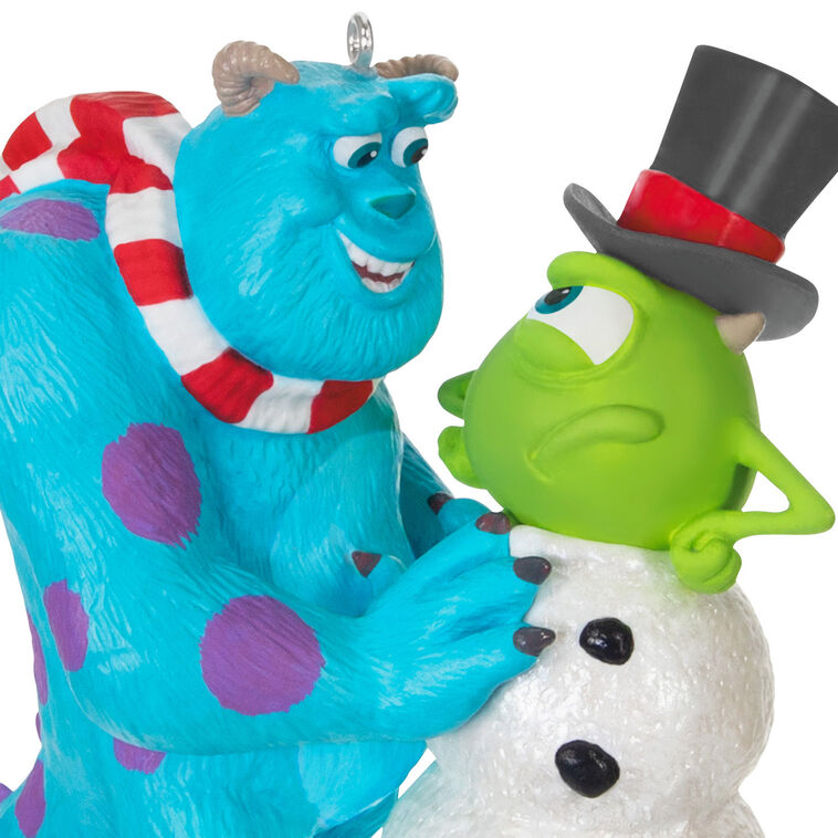 Hallmark Keepsake Christmas Ornament 2024, Disney and Pixar Monsters, Inc. Sulley Builds a Snow-Mike, Gifts for Disney Fans