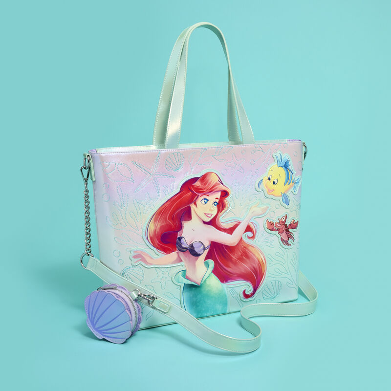 The Little Mermaid Ariel,  Tote Crossbody Bag with Coin Bag