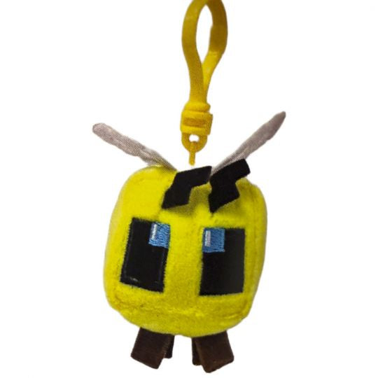 TY Minecraft Beanie  -BEE Plastic Key Clip - 4 inch