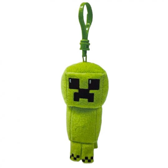 TY Minecraft Beanie Baby Clip - CREEPER (Plastic Key Clip - 4 inch)