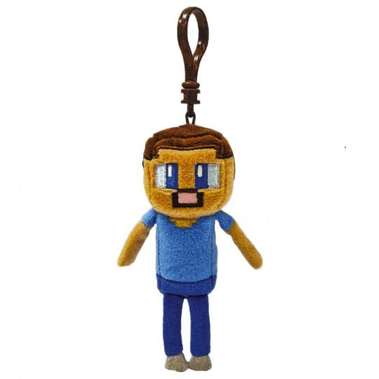 TY Minecraft Beanie Baby Clip - STEVE Clip - 4 inch