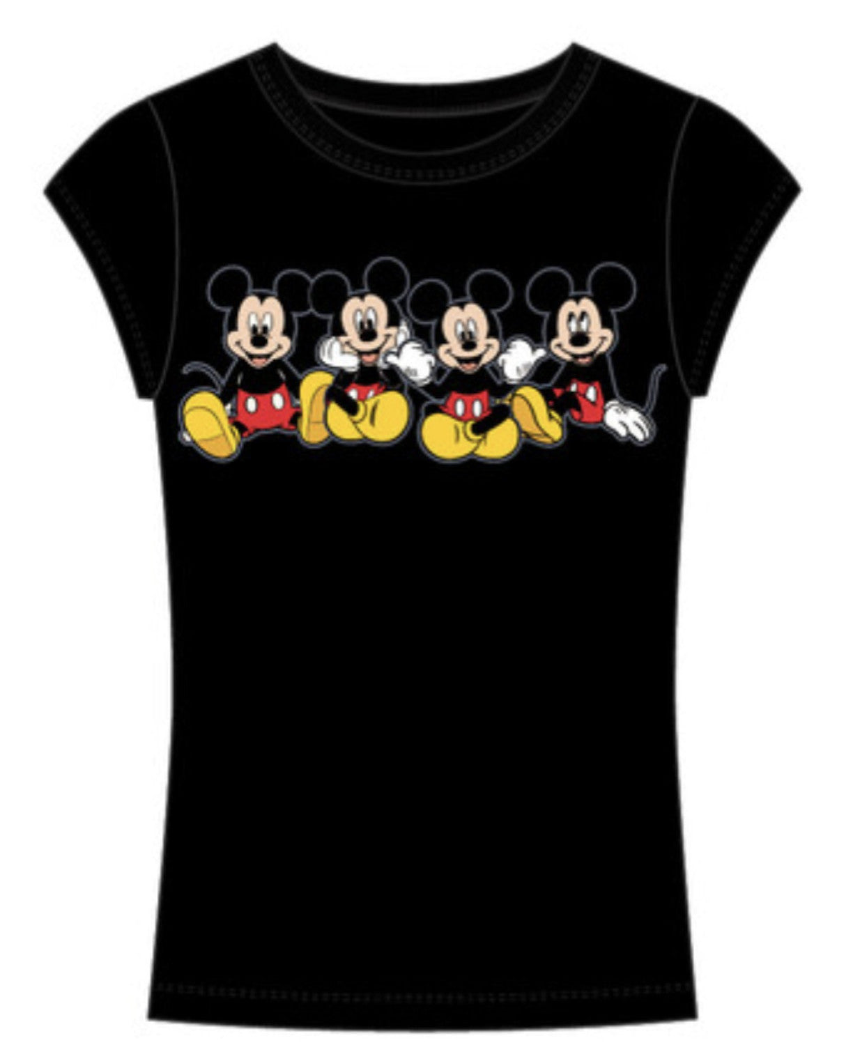 Juniors 4 Lounging Mickey's Black Tee