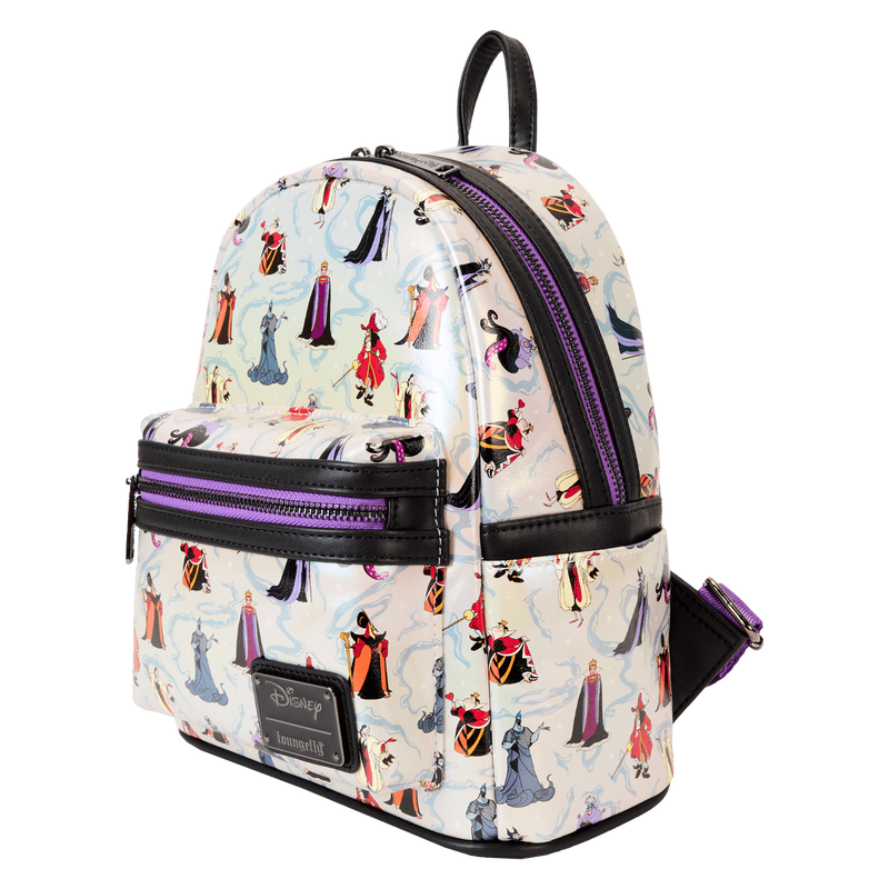 Disney Villains Iridescent All-Over Print Mini Backpack