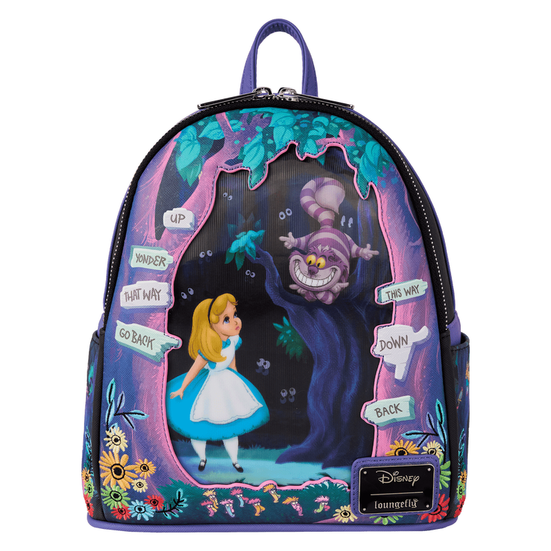 Alice In Wonderland Lost in Woods w/ Cheshire Cat Mini Backpack