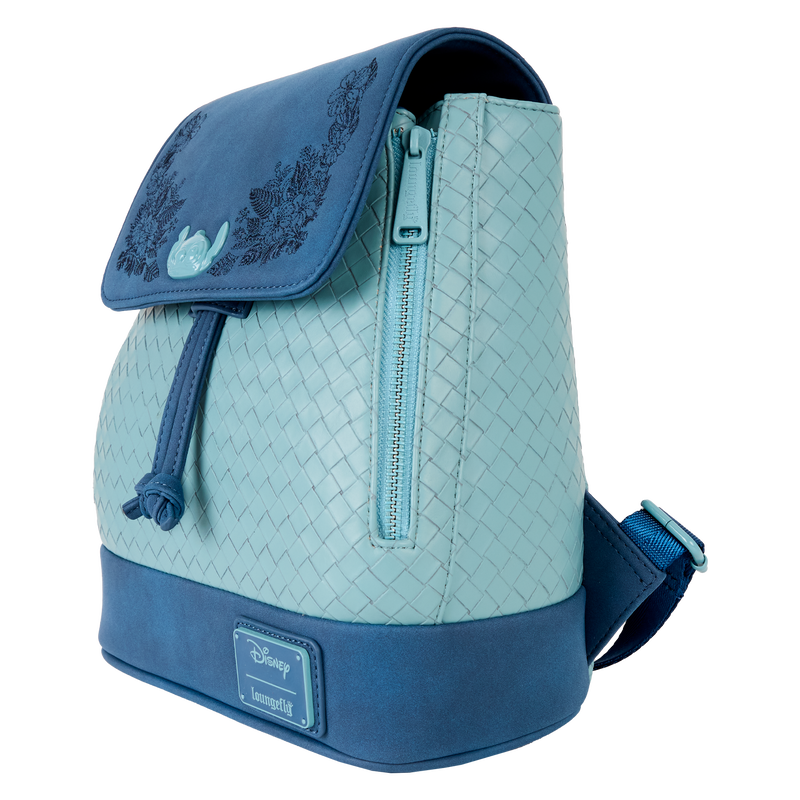 embroidered mini backpack Stitch Embroidered Floral Drawstring Mini Backpack