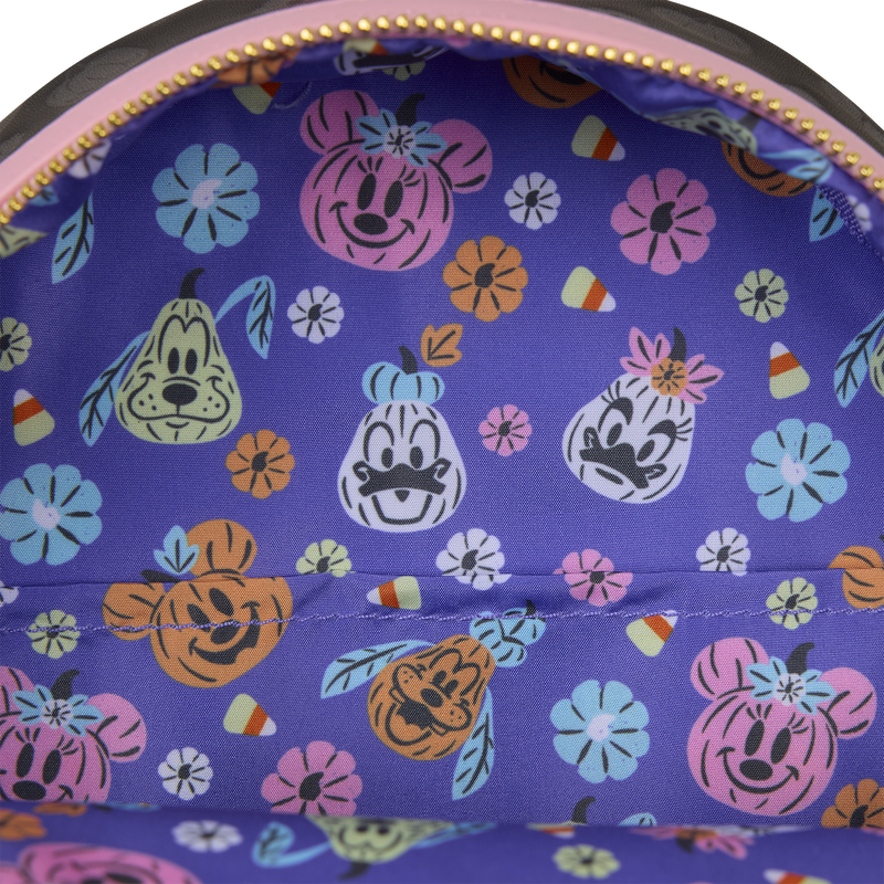 Disney Minnie Mouse Cosplay Floral Pumpkin Glow Mini Backpack