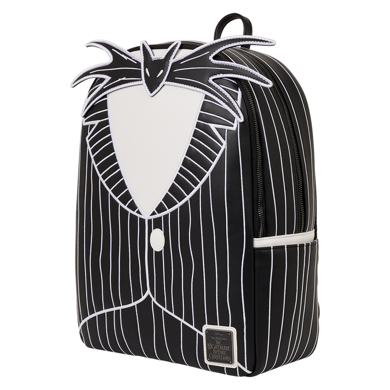 Disney NBC Jack Skellington Suit Glow-in-the-Dark Full Size Loungefly Backpack