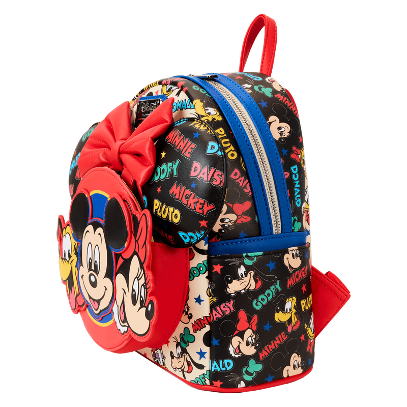 Mickey & Friends Classic All-Over Print Mini Backpack With Ear Headband