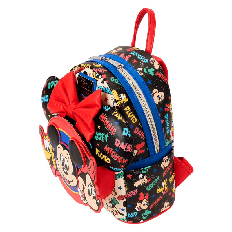 Mickey & Friends Classic All-Over Print Mini Backpack With Ear Headband