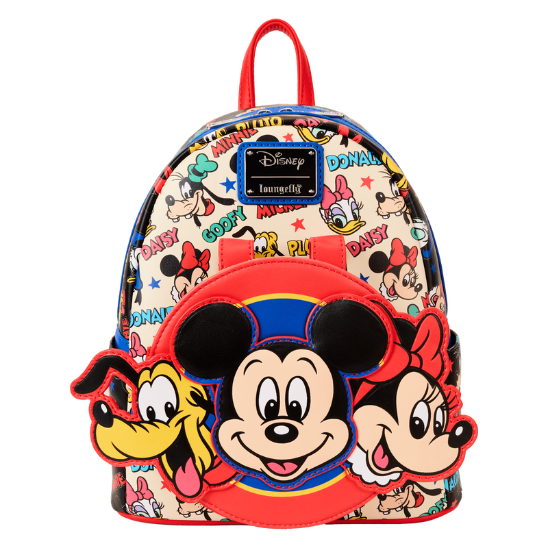 Mickey & Friends Classic All-Over Print Mini Backpack With Ear Headband