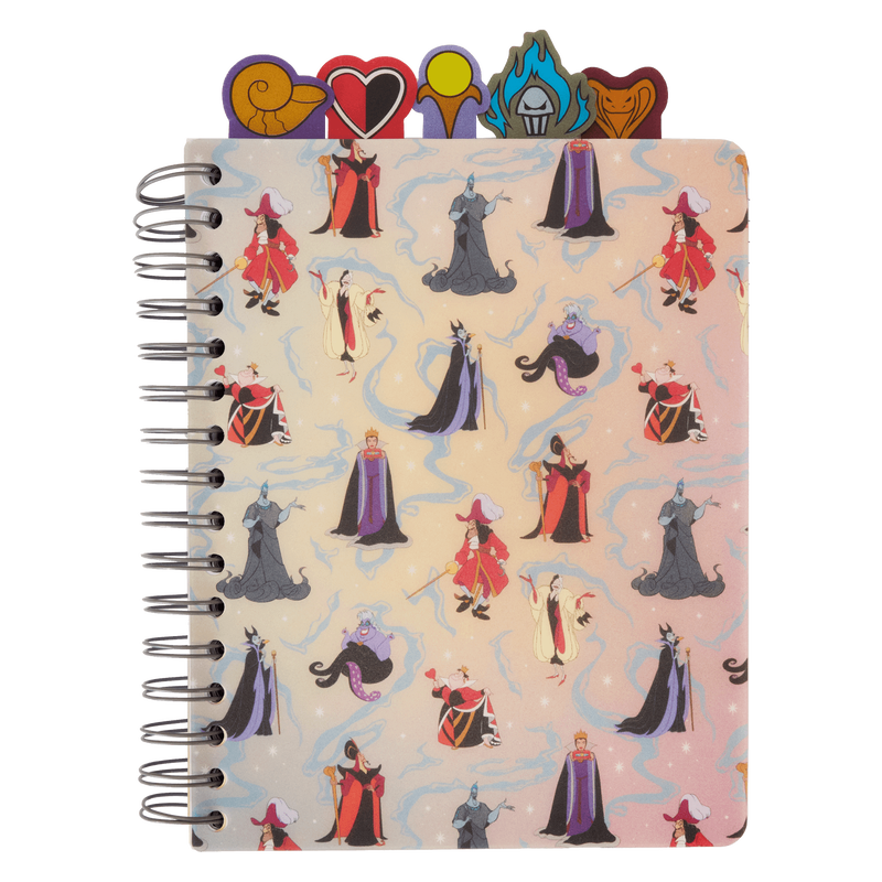 Disney Villains All Over Print Spiral Tab Journal