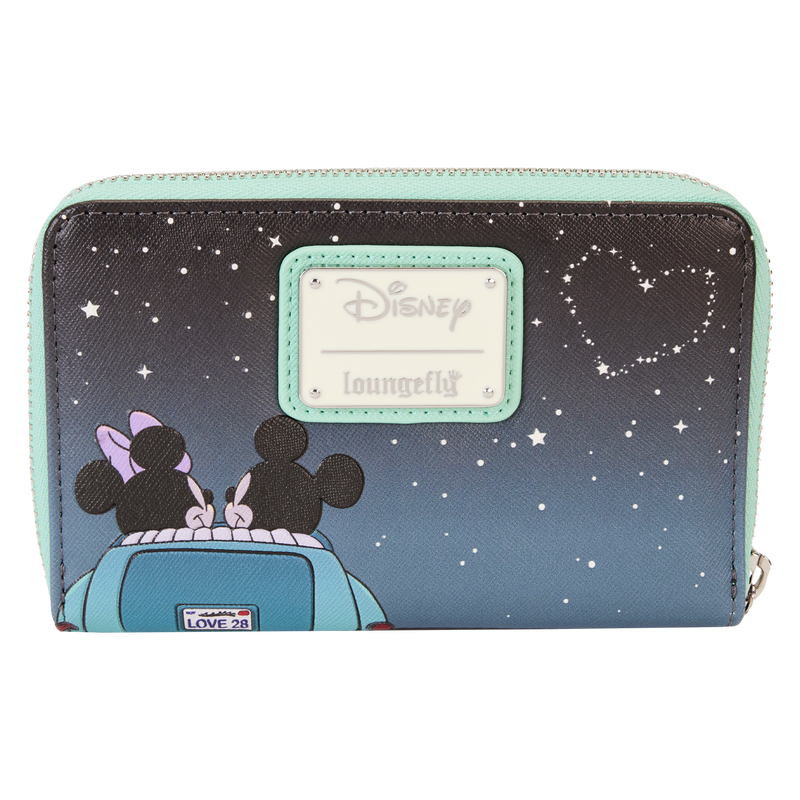 Mickey & Minnie Date Night Drive-In Zip Around Wallet