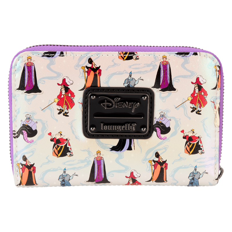 Disney Villains Iridescent All-Over Print Zip Around Wallet