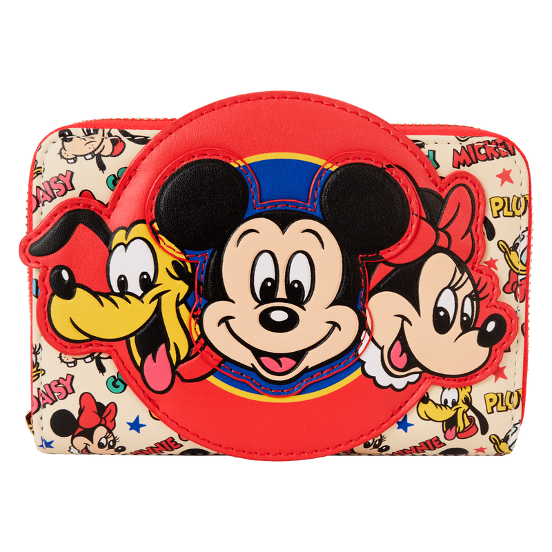 Mickey & Friends Classic All-Over Print Zip Around Wallet