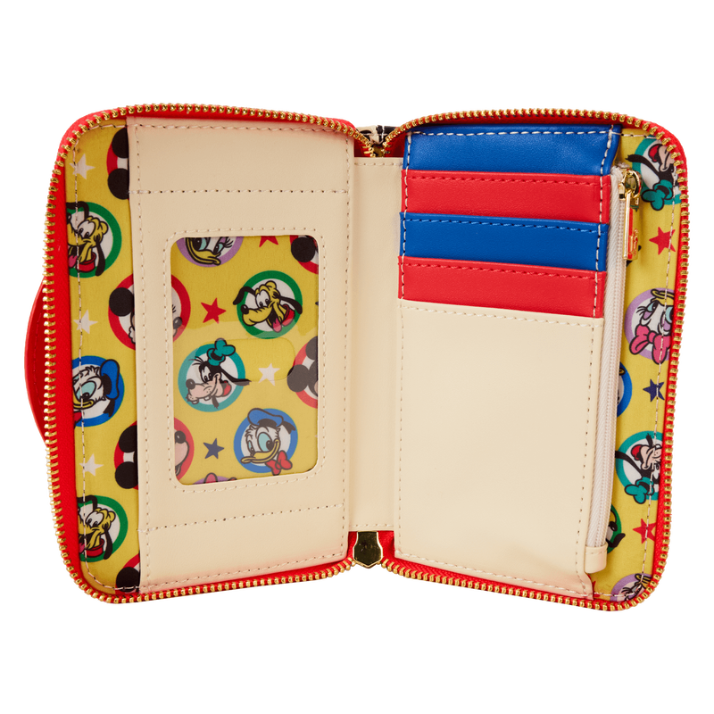 Mickey & Friends Classic All-Over Print Zip Around Wallet