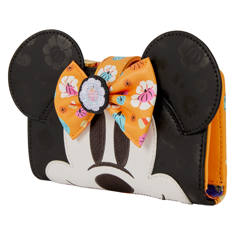 Disney Minnie Mouse Cosplay Floral Pumpkin Flap Wallet
