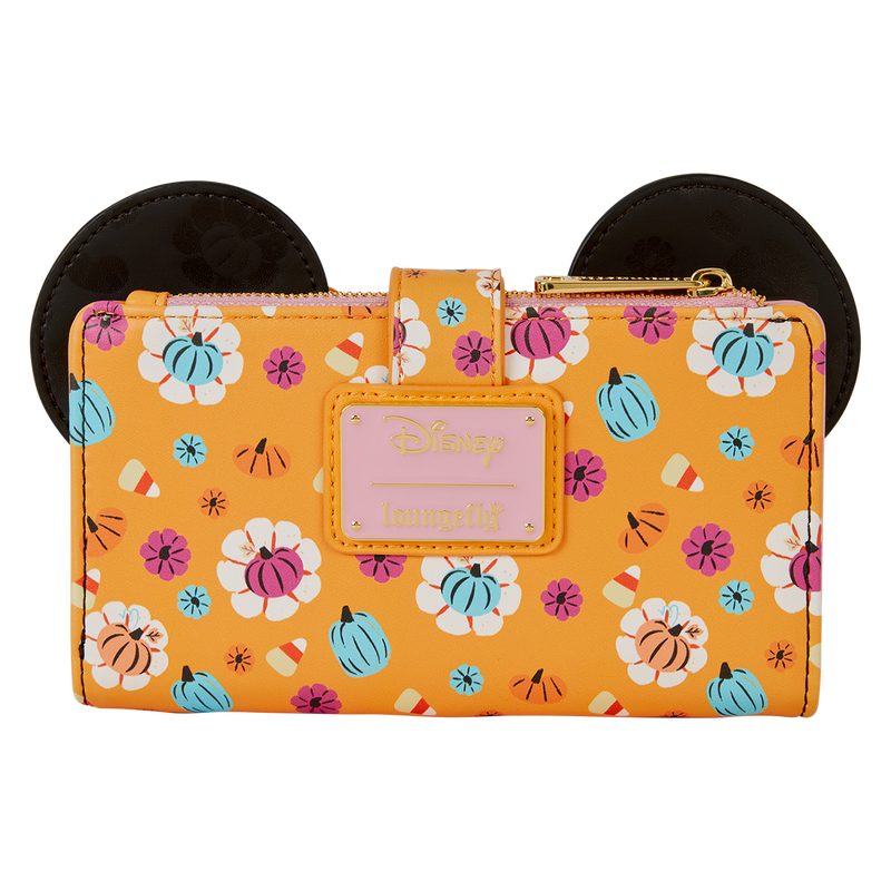 Disney Minnie Mouse Cosplay Floral Pumpkin Flap Wallet