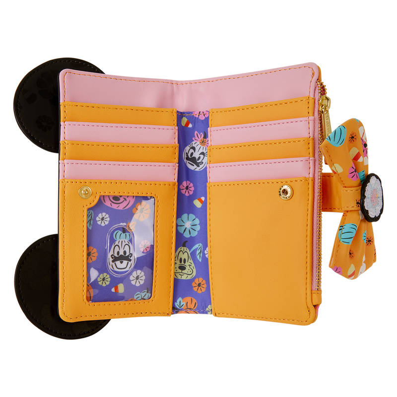 Disney Minnie Mouse Cosplay Floral Pumpkin Flap Wallet