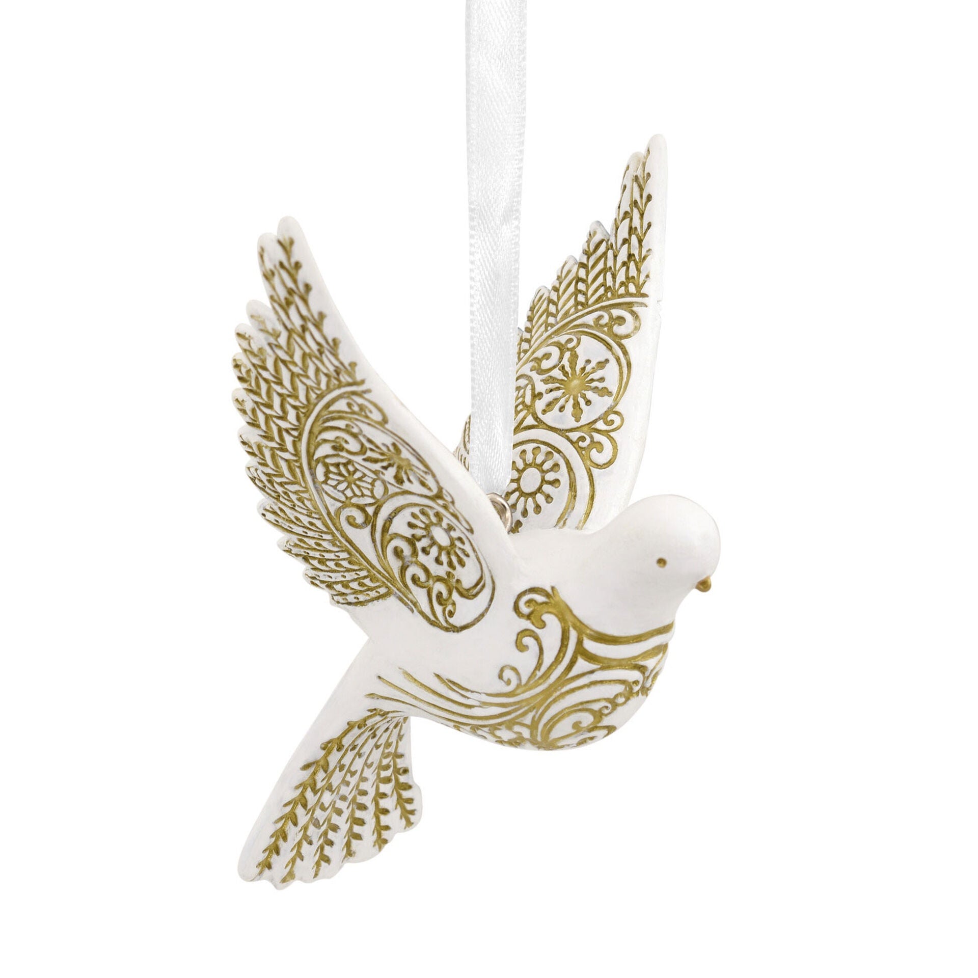 White and Gold Dove Hallmark Ornament