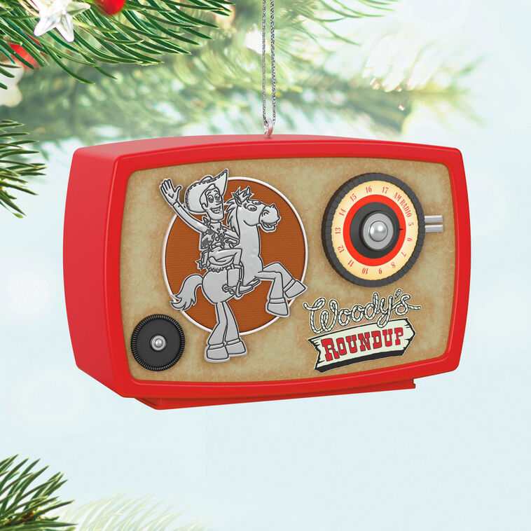 Hallmark Keepsake Christmas Ornament 2024, Disney and Pixar Toy Story 2, Woody's Roundup Radio With Light and Sound, Gifts for Disney Fans