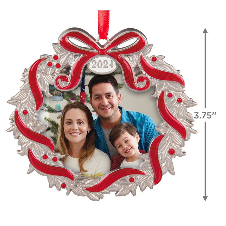 Hallmark Keepsake Christmas Ornament 2024, Our Family Christmas 2024 Photo Frame, Metal, Family Gifts