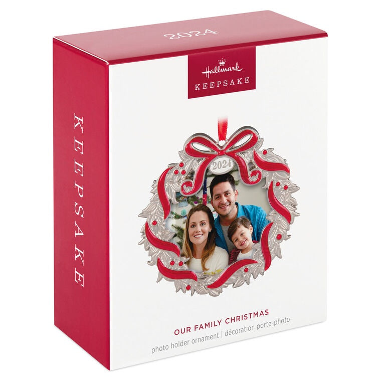 Hallmark Keepsake Christmas Ornament 2024, Our Family Christmas 2024 Photo Frame, Metal, Family Gifts