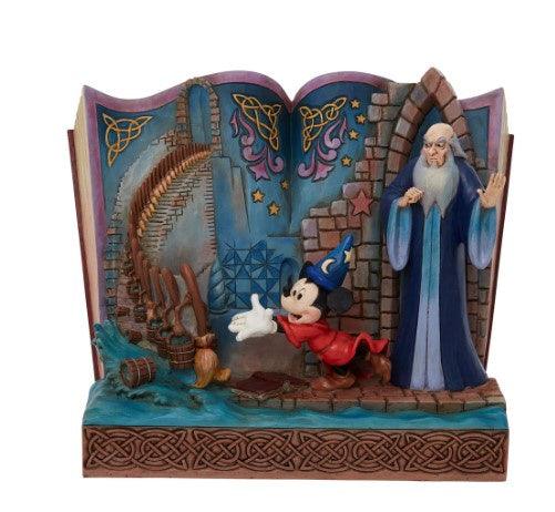A Lesson Learned Sorcerer Mickey Story Book Figurine