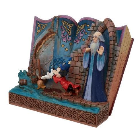 A Lesson Learned Sorcerer Mickey Story Book Figurine