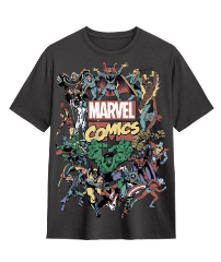 Adult Marvel Comics Universe Jumb Charcoal T-Shirt