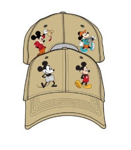 Disney Mickey Mouse Adult Years Baseball Cap Khaki