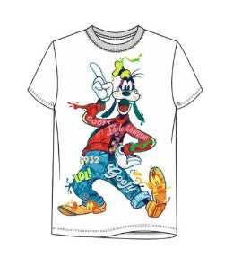 Adult Goofy Icon Collage White Shirt