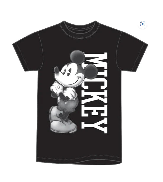 Adult Disney Mickey Mouse Tee Rich Black