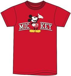 Adult Mickey Curbed Tee, Red