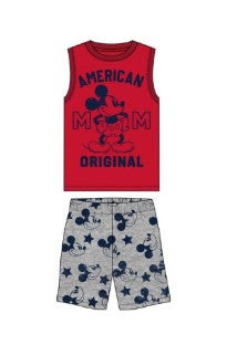 Toddler American Original Mickey Mouse Red Boys 2pc Set