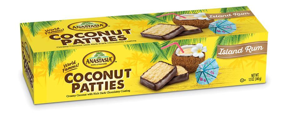 Anastasia Confections - Island Rum Coconut Patties 12oz ( 2 Pack )