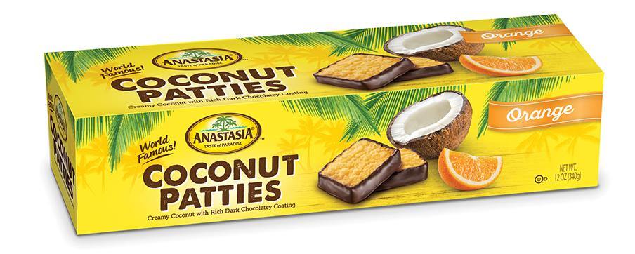 Anastasia Confections - Orange Coconut Patties 12oz ( 2 Pack)