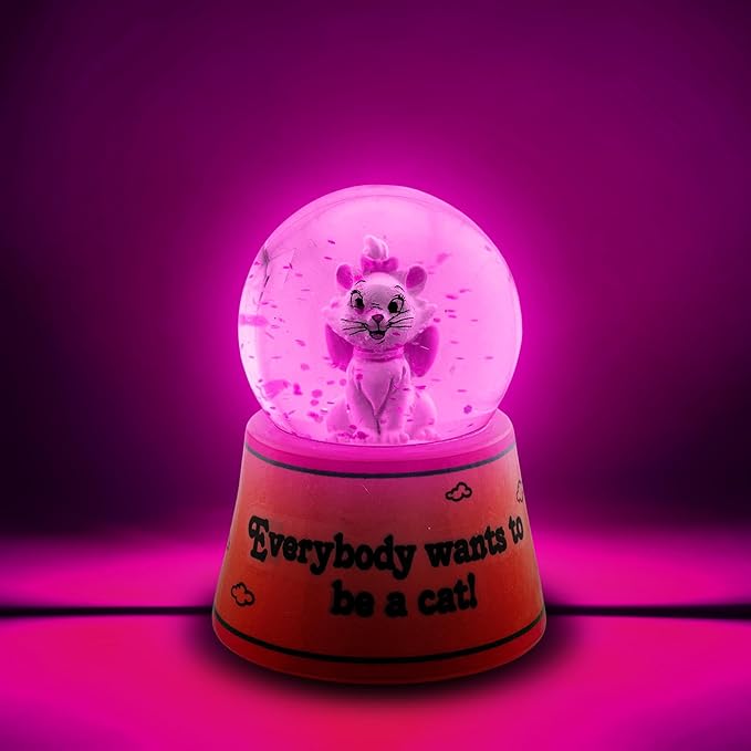 Aristocat Marie ''Everybody Wants to Be a Cat'' Mini Mini Light-Up Snow Globe