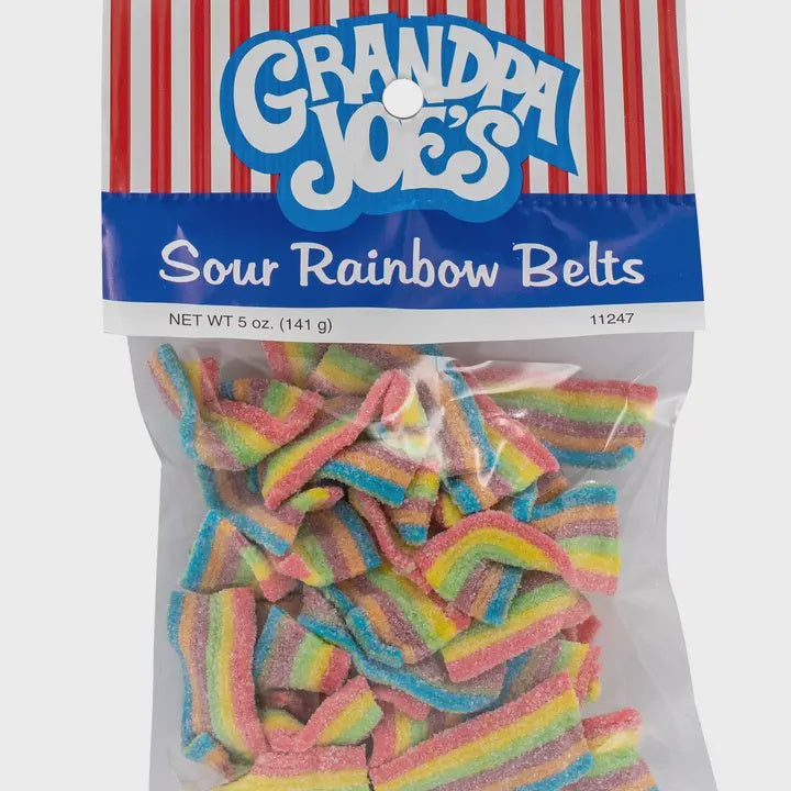 Grandpa Joe's Peg Bags, Sour Rainbow Belts, 5oz