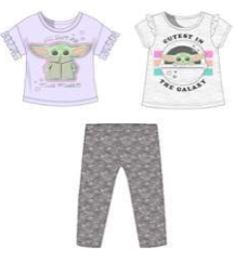 Kids Baby Yoda 3pc Set w/ 2 Shirts & Leggings