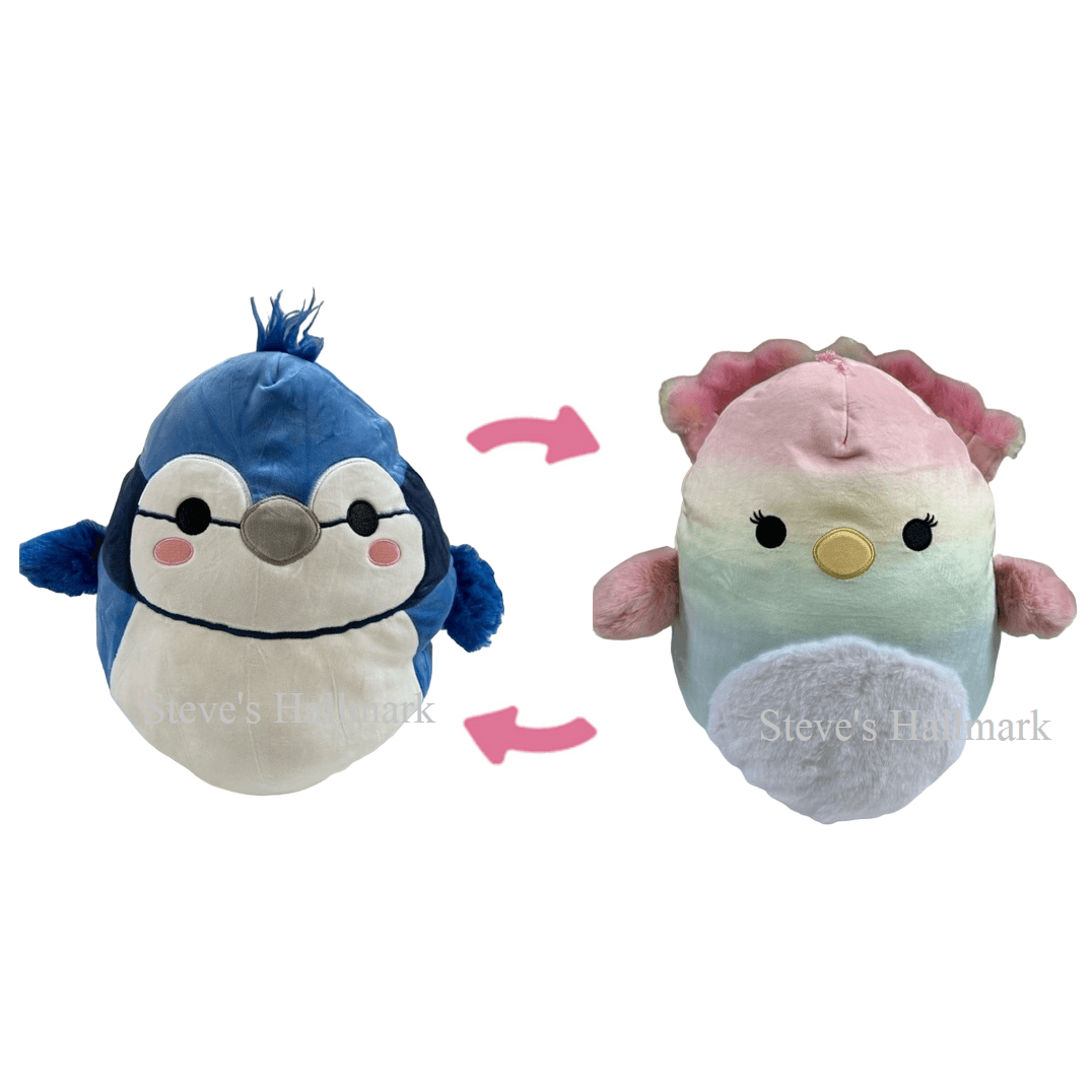 Babs and Briannika the Peacock Flip-A-Mallow 12"Plush