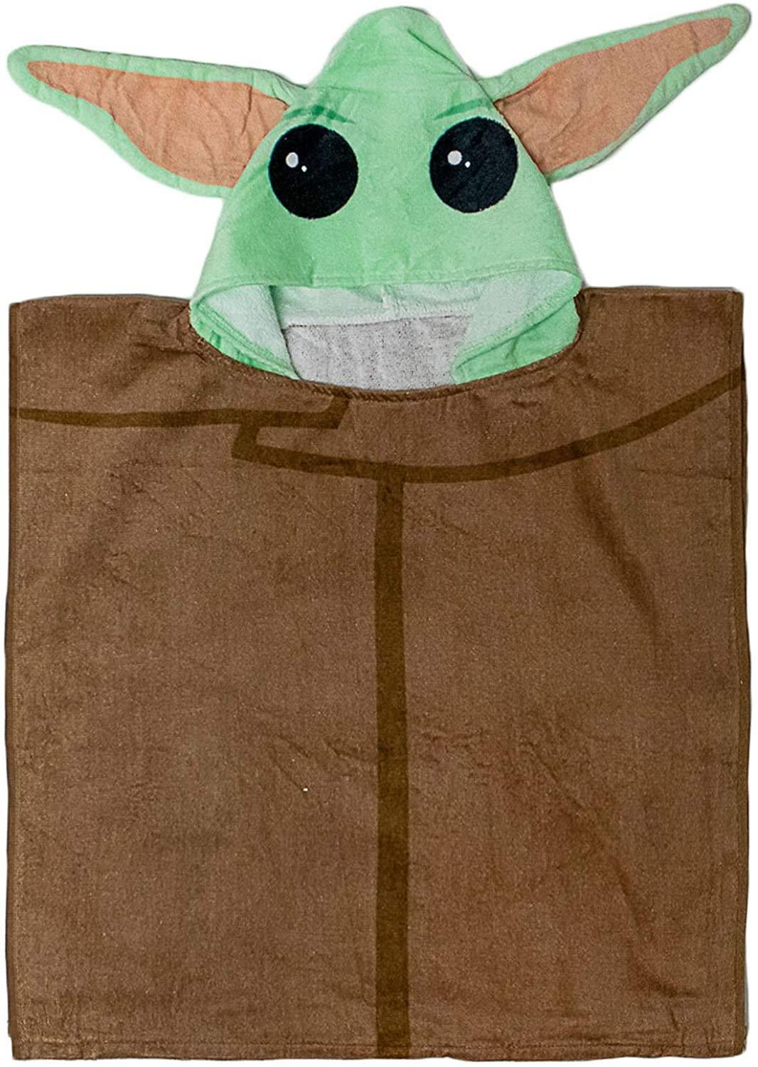 Baby Yoda Poncho Kids Hooded Beach Towel 23.6"×47.2"