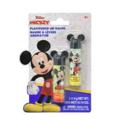 Mickey & Minnie 2pk Lip Balm on Shaped Card