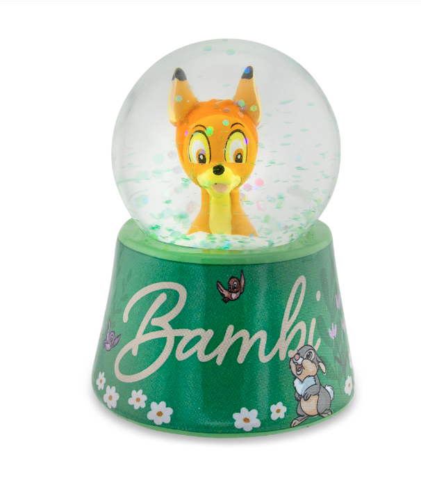 Disney Bambi ''Pretty Flower'' Mini Light-Up Snow Globe in Box