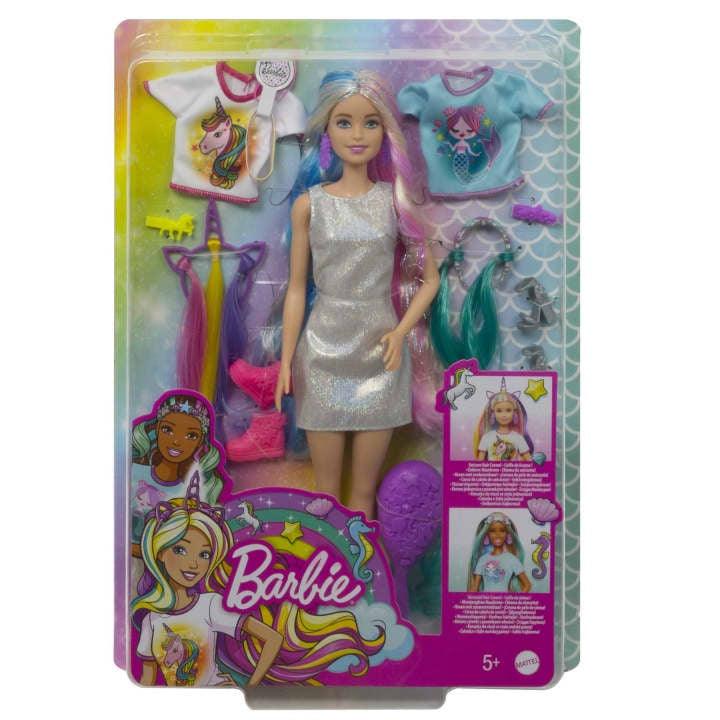Barbie Fantasy Hair Doll With Mermaid & Unicorn Looks