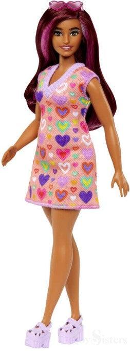 Barbie Fashionistas Doll #207, W/ Peach & Purple Heart Dress