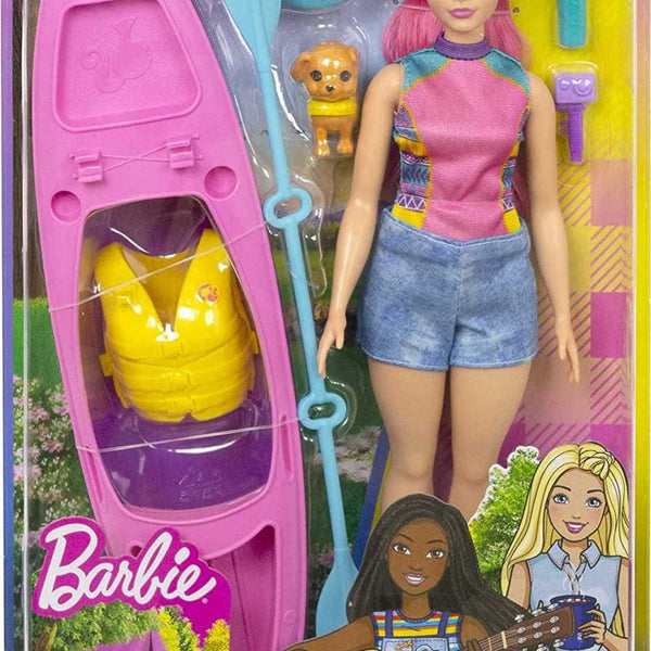 Barbie It Takes Two Camping Playset Daisy Doll Puppy Kayak, life