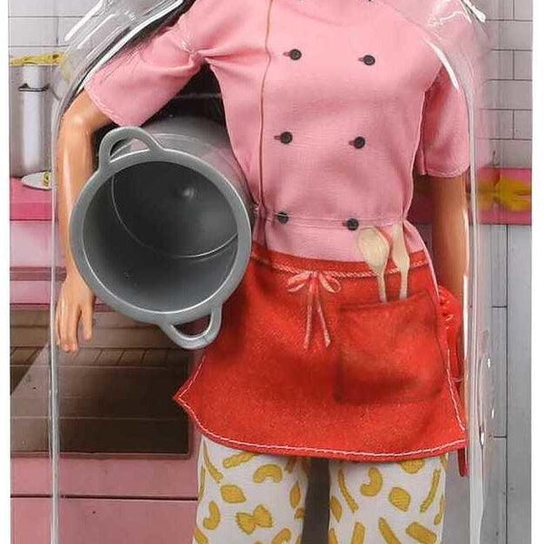 Barbie Pasta Chef Fashion Doll, Brunette with White Hat, Macaroni Pant