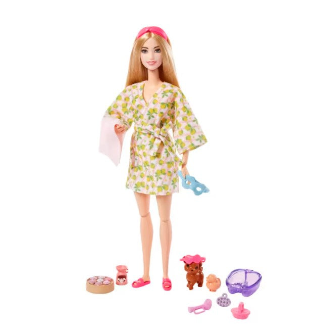 Barbie Spa Day w/ Self-Care, Puppy & Kids Toys