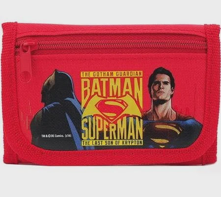 3-FOLD WALLET BATMAN & SUPERMAN