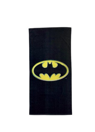 Batman Symbol Emblem Black Cotton Beach Towel, 28" X 58"